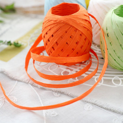 ELECTROPRIME 20M Paper Rope Raffia Ribbon Natural Lace Rope Gift Box Wrapping DIY Decoration(Dark Green)
