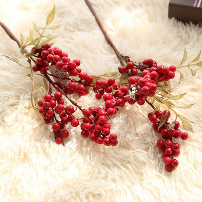 ELECTROPRIME 2 PCS Foam Cranberry Artificial Fruit Bouquet Wedding Decoration
