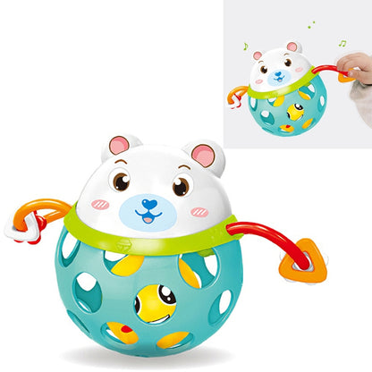 ELECTROPRIME Baby Animal Soft Plastic Can Bite Hand Toy Baby Educational Toys(Polar Bear)
