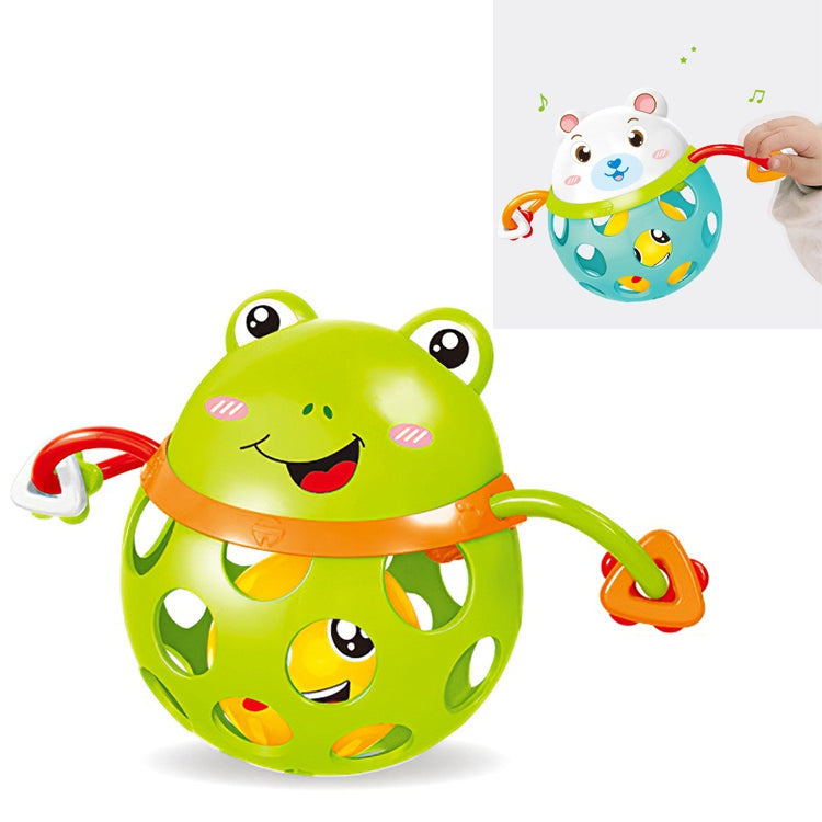 ELECTROPRIME Baby Animal Soft Plastic Can Bite Hand Toy Baby Educational Toys(Frog)