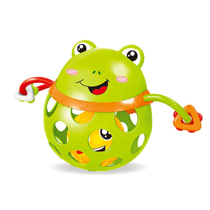 ELECTROPRIME Baby Animal Soft Plastic Can Bite Hand Toy Baby Educational Toys(Frog)
