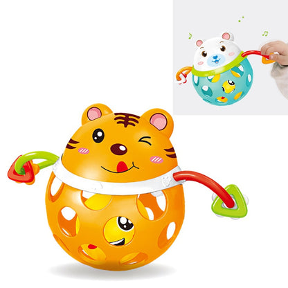 ELECTROPRIME Baby Animal Soft Plastic Can Bite Hand Toy Baby Educational Toys(Tiger)