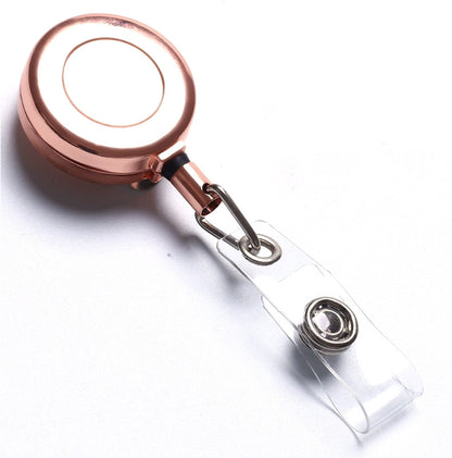 ELECTROPRIME Zinc Alloy Easy to Pull Buckle Key Chain Back Clip Type Anti Theft Telescopic Buckle(Rose Gold)