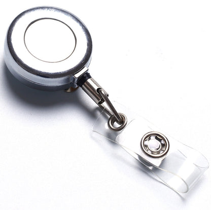 ELECTROPRIME Zinc Alloy Easy to Pull Buckle Key Chain Back Clip Type Anti Theft Telescopic Buckle(Silver)