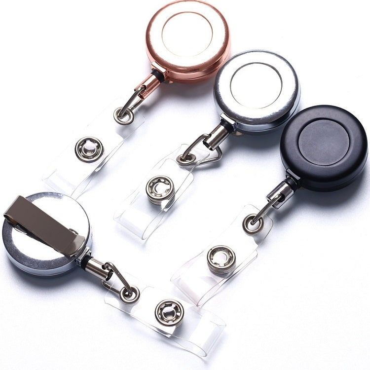ELECTROPRIME Zinc Alloy Easy to Pull Buckle Key Chain Back Clip Type Anti Theft Telescopic Buckle(Silver)