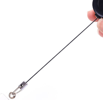 ELECTROPRIME Zinc Alloy Easy to Pull Buckle Key Chain Back Clip Type Anti Theft Telescopic Buckle(Silver)
