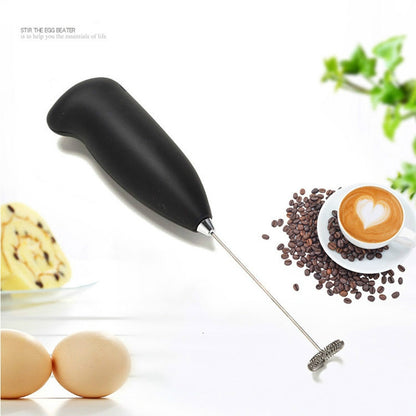ELECTROPRIME Mini Electric Milk Frother Stainless Steel Handheld Egg Beater Household Small Coffee Foam Frother Milk Foam Maker Mixer Tools