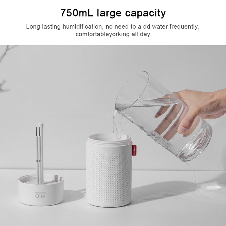 ELECTROPRIME 750ml Large Capacity Air Humidifier USB Rechargeable Wireless Ultrasonic Aroma Essential Oil Diffuser(White)