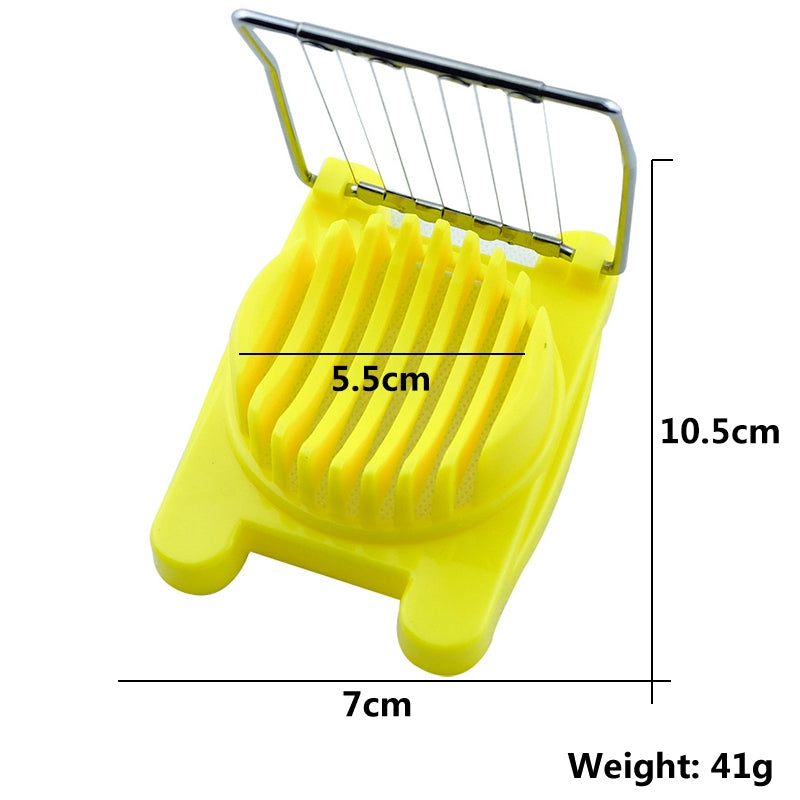 ELECTROPRIME 2 PCS Multifunctional Stainless Steel Egg Preserved Egg Slicer Fancy Splitter Kitchen Supplies Egg Cutting Tools(Red)