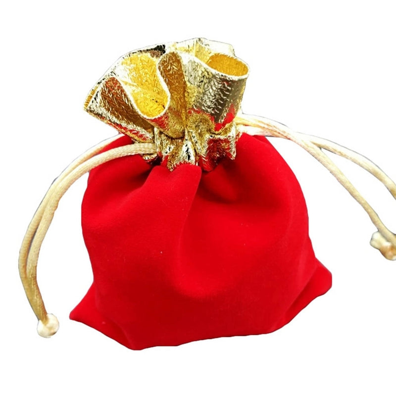 ELECTROPRIME Velvet Bag Jewelry Storage Bag Christmas New Year Holiday Blessing Bag, Size:7x9cm(Red)