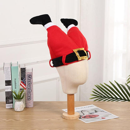 ELECTROPRIME Christmas Party Santa Claus Leg Pants Plush Cap Decoration