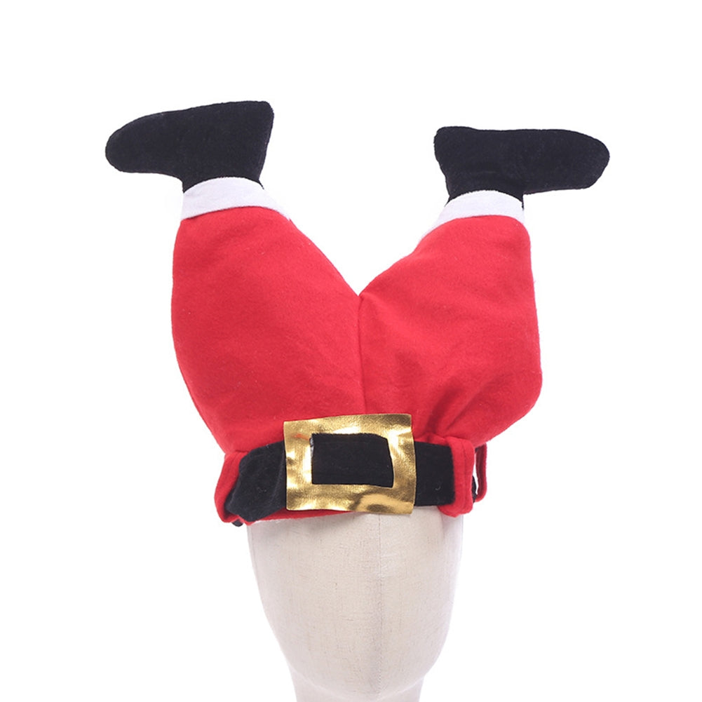 ELECTROPRIME Christmas Party Santa Claus Leg Pants Plush Cap Decoration