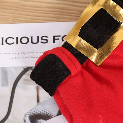 ELECTROPRIME Christmas Party Santa Claus Leg Pants Plush Cap Decoration