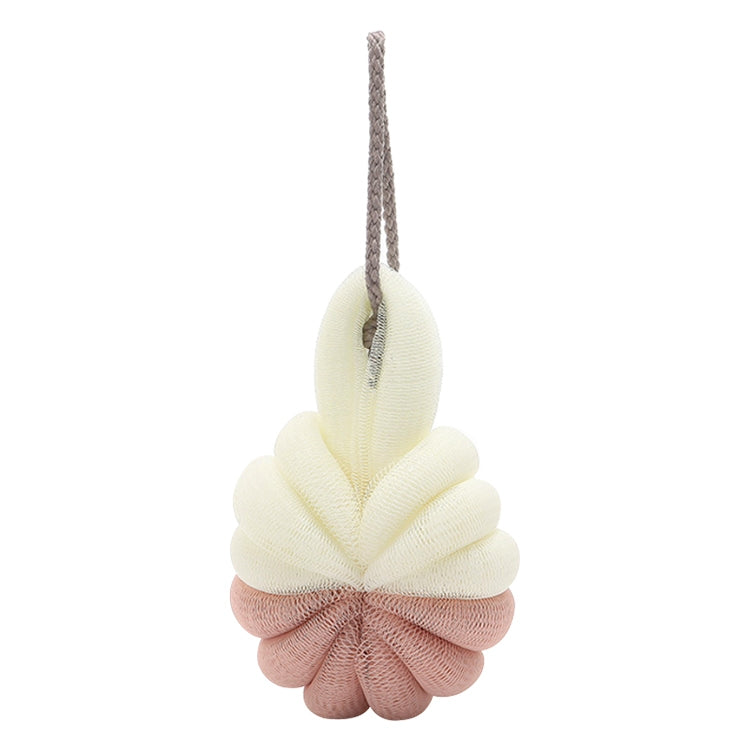 ELECTROPRIME Portable Hanging Bath Flower Ball Soft Foaming Shower Massage Ball Body Exfoliating Bath Brush(Pink)