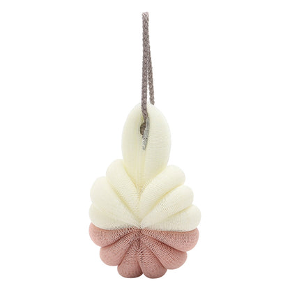 ELECTROPRIME Portable Hanging Bath Flower Ball Soft Foaming Shower Massage Ball Body Exfoliating Bath Brush(Pink)
