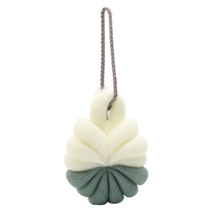 ELECTROPRIME Portable Hanging Bath Flower Ball Soft Foaming Shower Massage Ball Body Exfoliating Bath Brush(Green)