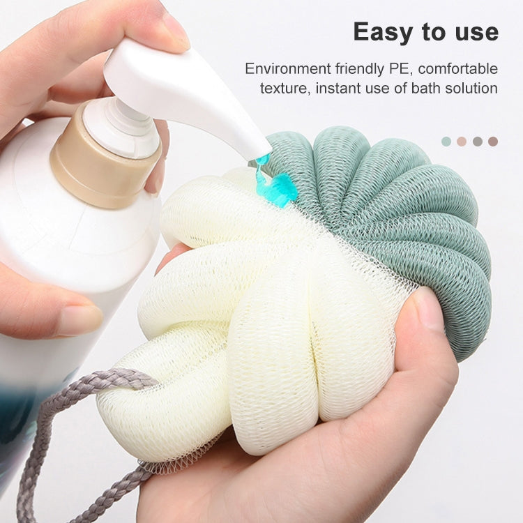 ELECTROPRIME Portable Hanging Bath Flower Ball Soft Foaming Shower Massage Ball Body Exfoliating Bath Brush(Gray)