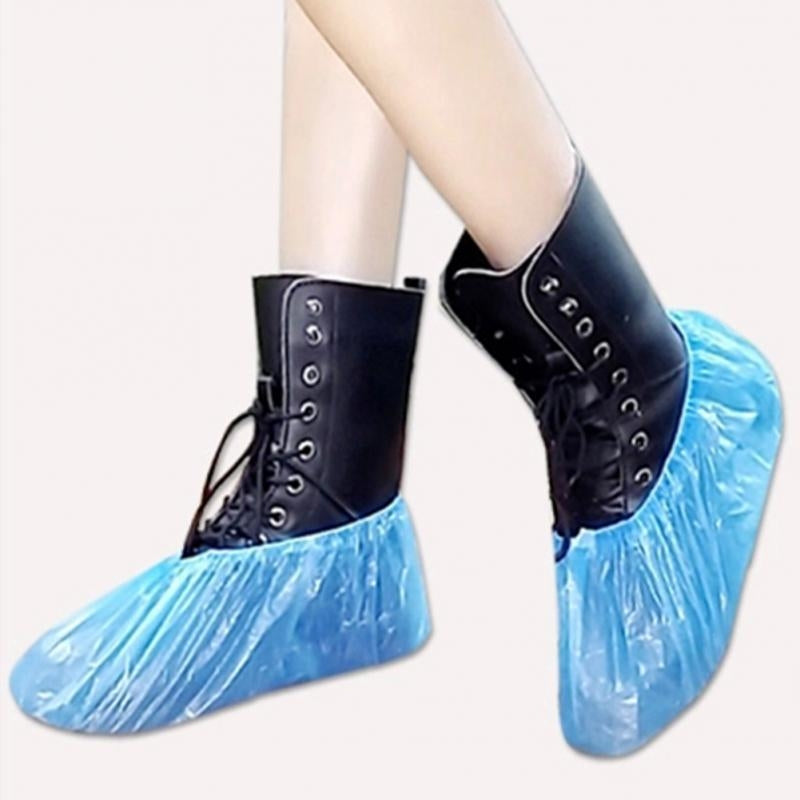 ELECTROPRIME 100 PCS 3g/pcs Rainy Day Disposable Plastic CPE Thick Outdoor Shoe Cover