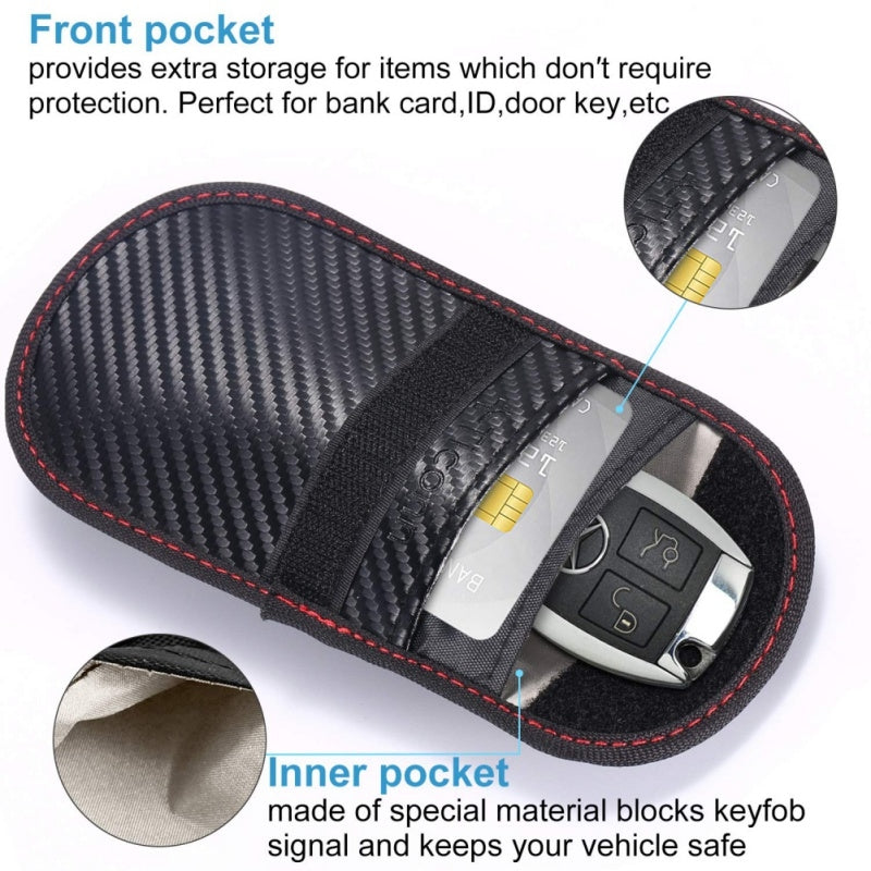ELECTROPRIME Antimagnetic RFID Car Key Mobile Phone Bag Shielding Set Radiation Cell Phone Pocket