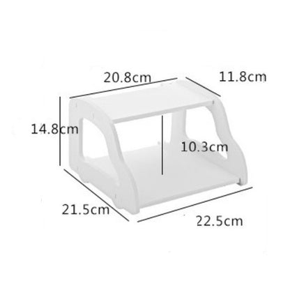 ELECTROPRIME Car Style Wall Shelf Free Punching TV Top Box Rack Router Storage Rack, Size:22.5x21.5x14.8cm
