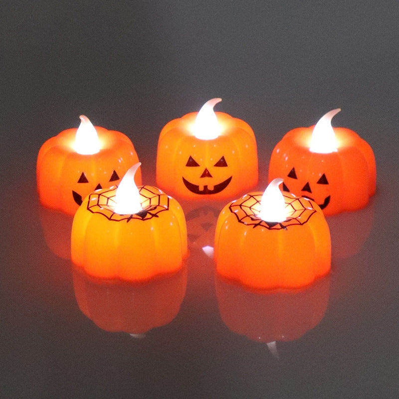 ELECTROPRIME Halloween Home Pumpkin Candle Decoration Lights(Smiley Face)