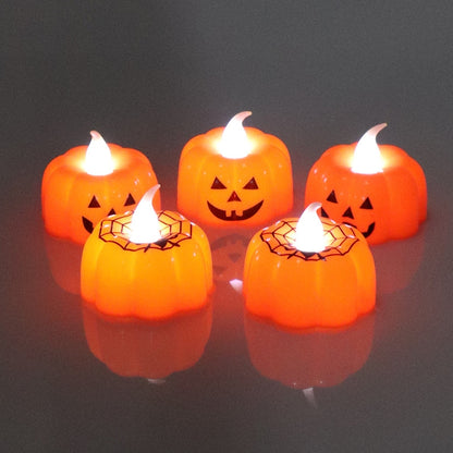 ELECTROPRIME Halloween Home Pumpkin Candle Decoration Lights(Smiley Face)