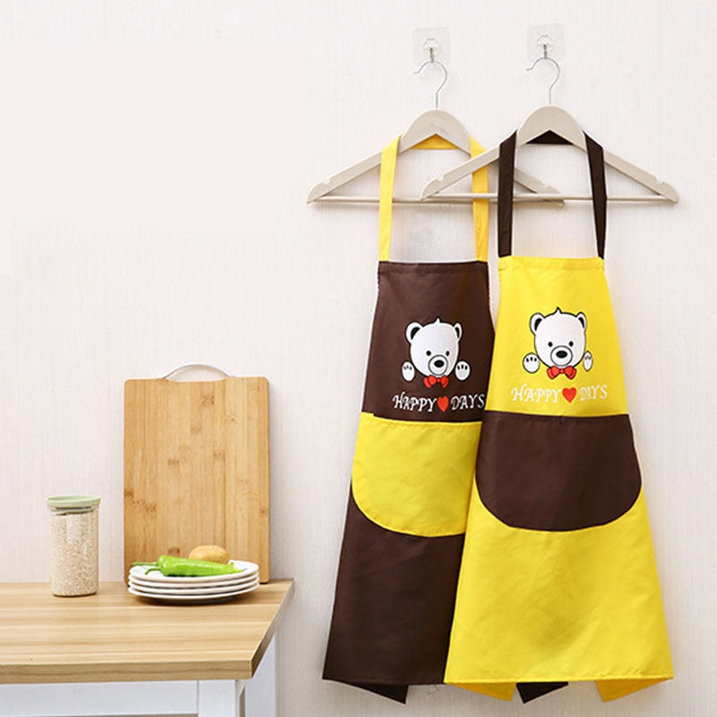 ELECTROPRIME Waterproof Polyester Apron Woman Adult Bibs Home Cooking Baking Coffee Shop Cleaning Kitchen Accessory Beauty Ross Red