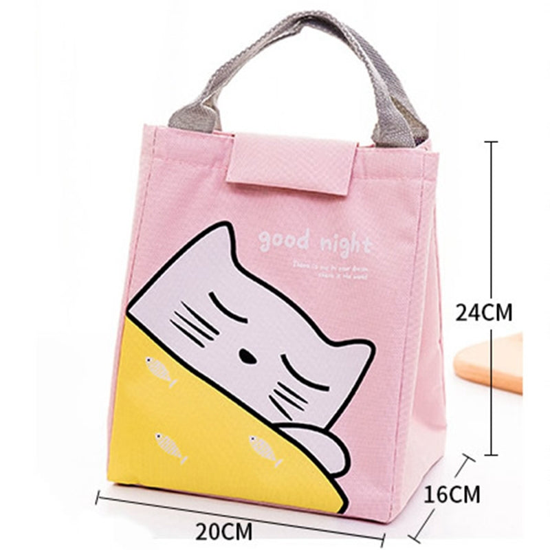 ELECTROPRIME Cute Portable Animal Cat Zipper Canvas Lunch Thermal  Bag(Cute Duck)