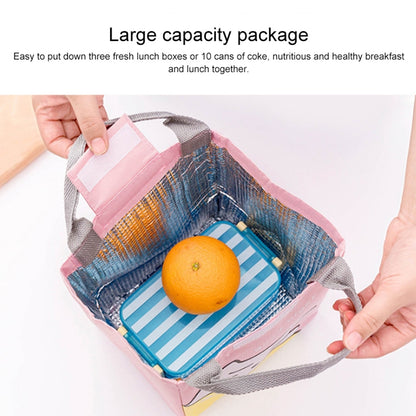 ELECTROPRIME Cute Portable Animal Cat Zipper Canvas Lunch Thermal  Bag(Cute Duck)