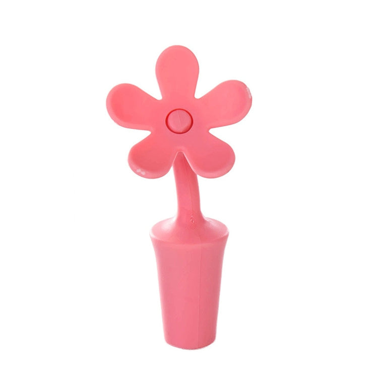 ELECTROPRIME 5 PCS Silicone Wine Stopper Flower Beer Stopper(Red)