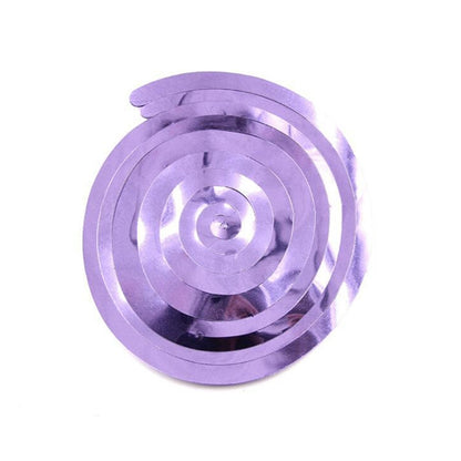ELECTROPRIME 5 PCS 70cm PVC Spiral Ornaments Christmas Kindergarten Classroom Birthday Party Scene Layout Hanging Sequin Ornaments(Purple)