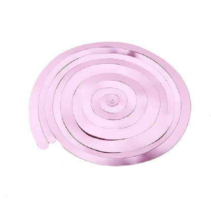 ELECTROPRIME 5 PCS 70cm PVC Spiral Ornaments Christmas Kindergarten Classroom Birthday Party Scene Layout Hanging Sequin Ornaments(Light Pink)