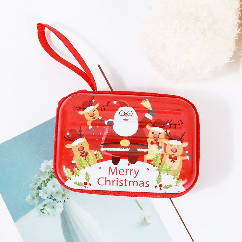 ELECTROPRIME Christmas Cartoon Coin Purse Creative Square Storage Box Key Case(Type 2)