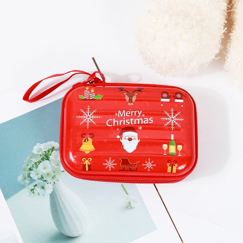 ELECTROPRIME Christmas Cartoon Coin Purse Creative Square Storage Box Key Case(Type 3)