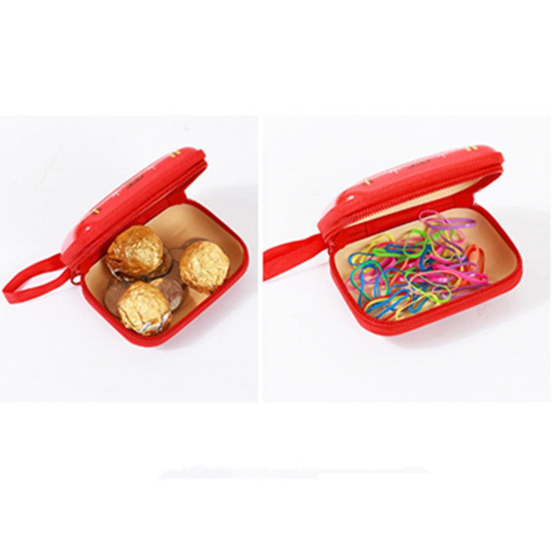 ELECTROPRIME Christmas Cartoon Coin Purse Creative Square Storage Box Key Case(Type 3)