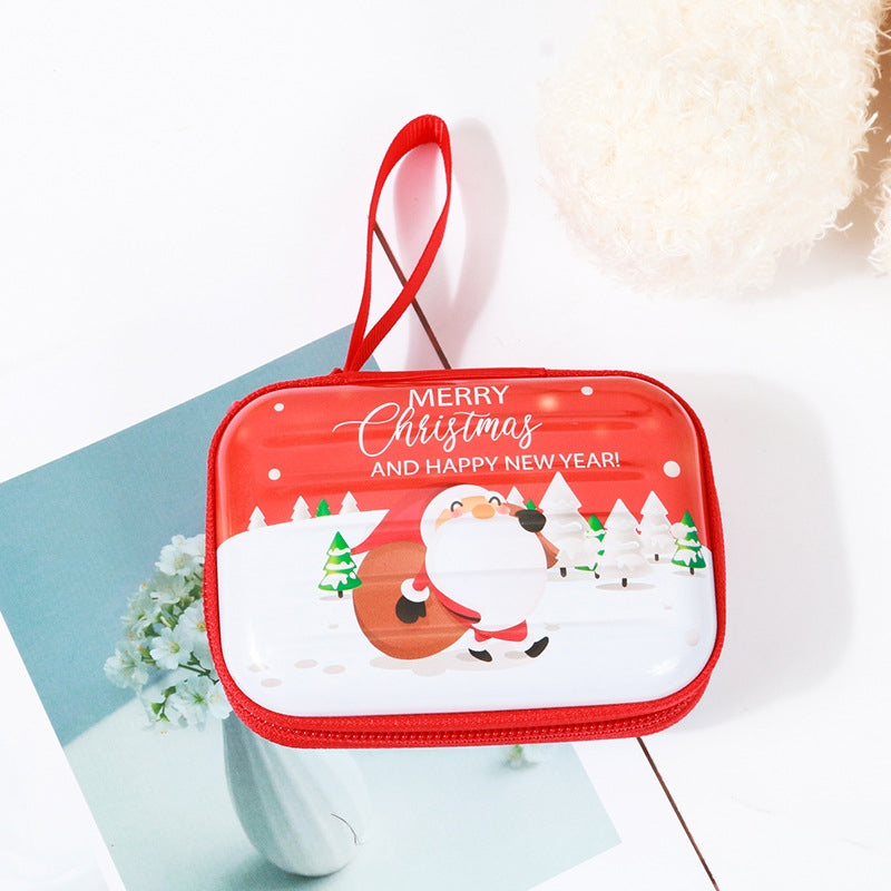 ELECTROPRIME Christmas Cartoon Coin Purse Creative Square Storage Box Key Case(Type 6)