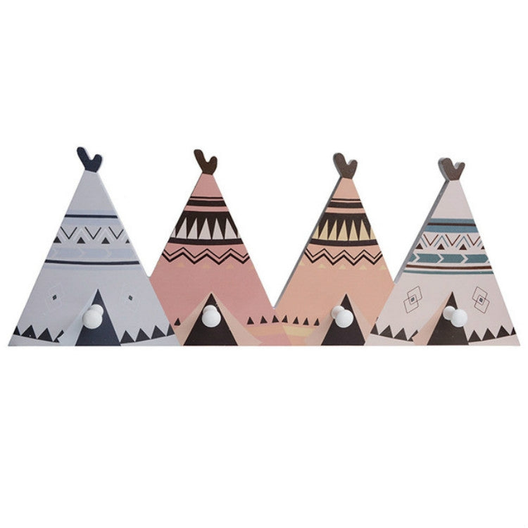 ELECTROPRIME Creative Decorative Coat Hook Cartoon Animal Hanger Free Punching Coat Hook(Tent)