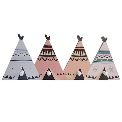 ELECTROPRIME Creative Decorative Coat Hook Cartoon Animal Hanger Free Punching Coat Hook(Tent)