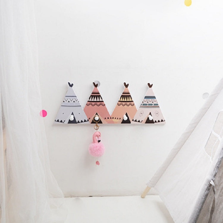 ELECTROPRIME Creative Decorative Coat Hook Cartoon Animal Hanger Free Punching Coat Hook(Tent)