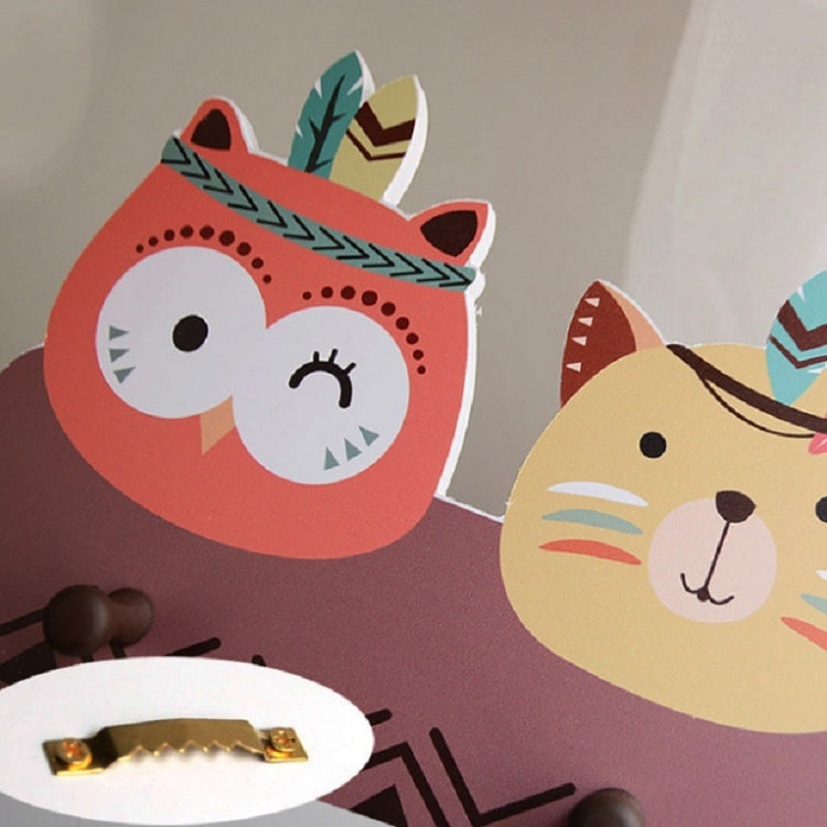 ELECTROPRIME Creative Decorative Coat Hook Cartoon Animal Hanger Free Punching Coat Hook(Gray Animais)