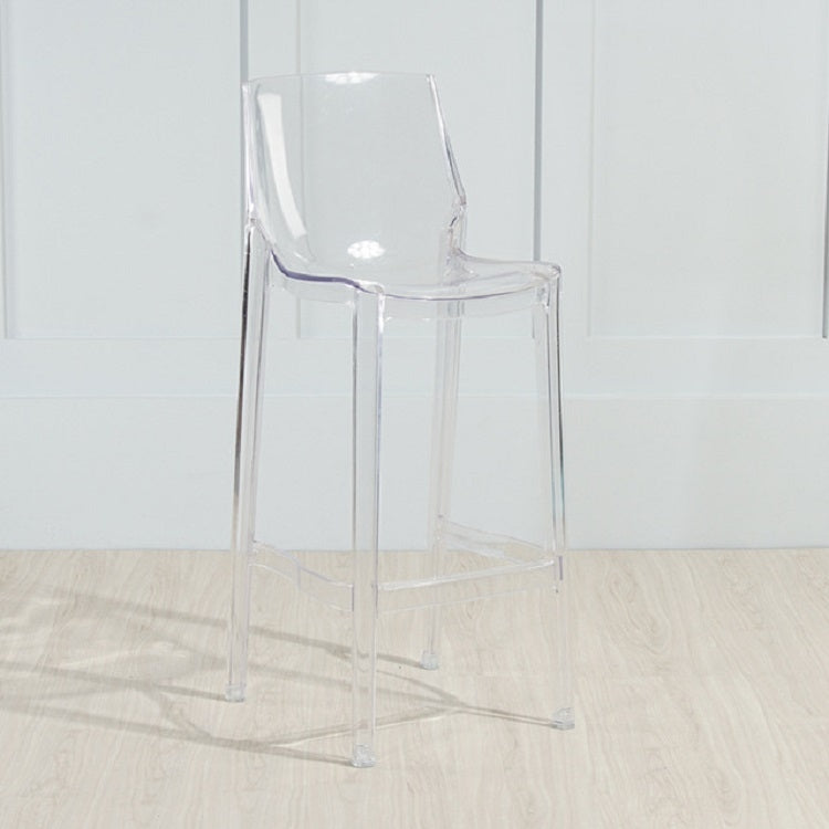 ELECTROPRIME Transparent Bar Chair Personality Fashion Home High Chair Acrylic Chair, Height:65cm(Transparent Color)