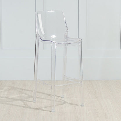 ELECTROPRIME Transparent Bar Chair Personality Fashion Home High Chair Acrylic Chair, Height:65cm(Transparent Color)