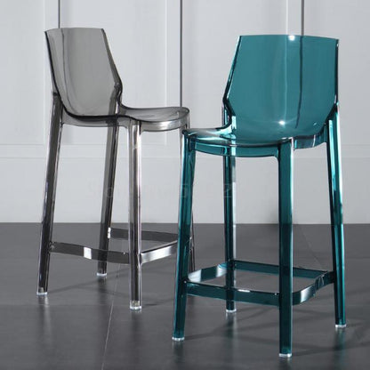 ELECTROPRIME Transparent Bar Chair Personality Fashion Home High Chair Acrylic Chair, Height:65cm(Transparent Color)
