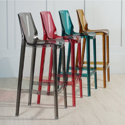 ELECTROPRIME Transparent Bar Chair Personality Fashion Home High Chair Acrylic Chair, Height:65cm(Transparent Color)