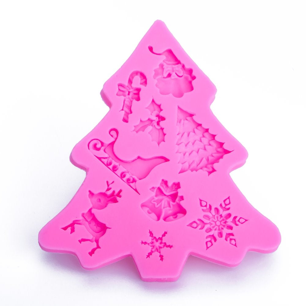 ELECTROPRIME Christmas Tree Fondant Silicone Mold Cake Chocolate Biscuit Decoration Tool