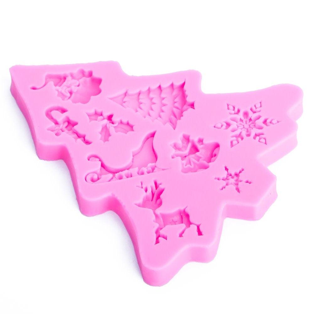 ELECTROPRIME Christmas Tree Fondant Silicone Mold Cake Chocolate Biscuit Decoration Tool