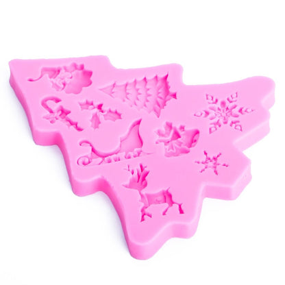 ELECTROPRIME Christmas Tree Fondant Silicone Mold Cake Chocolate Biscuit Decoration Tool