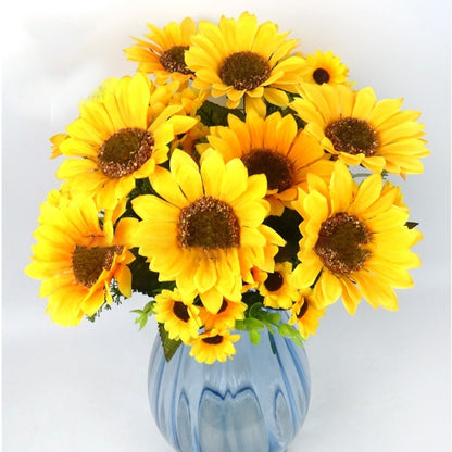 ELECTROPRIME 2 PCS Creative Elegant Artificial Bouquet Sunflower Wedding Party Decoration