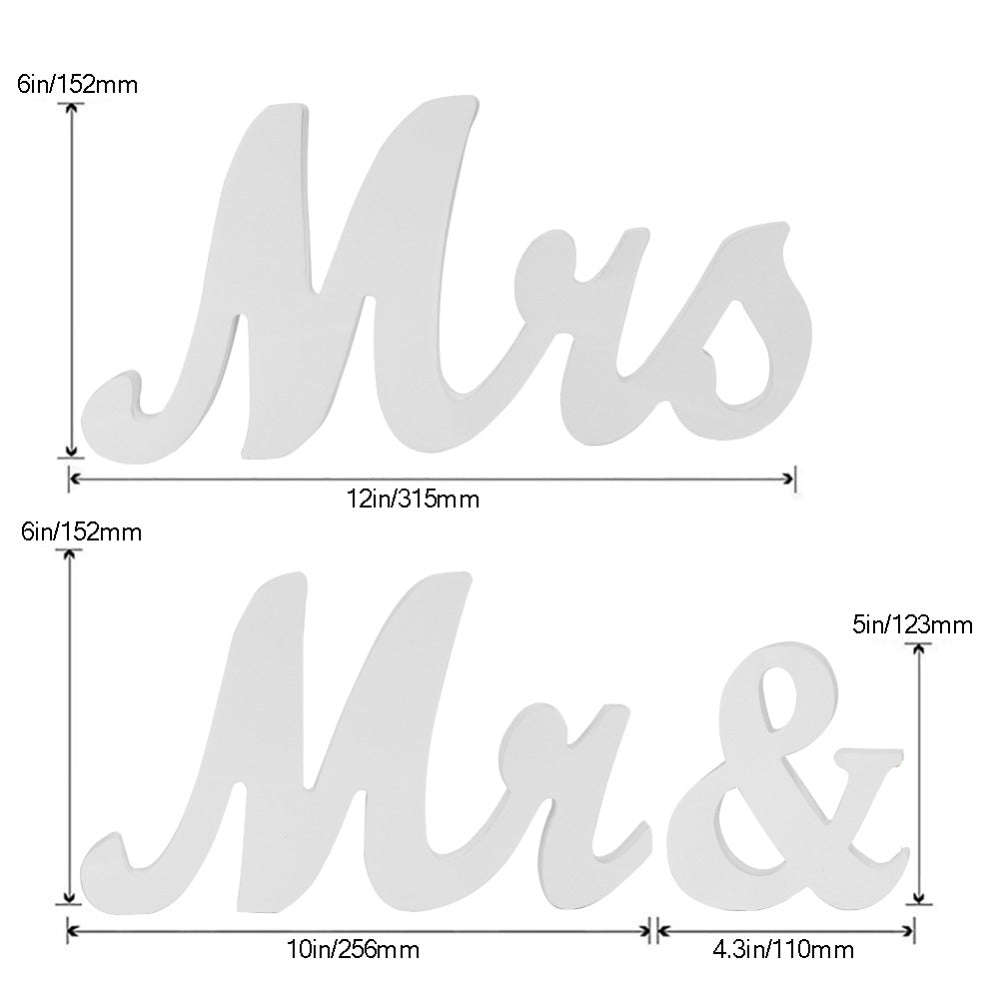 ELECTROPRIME Wooden Mr and Mrs Sign Wedding Decoration(JM01669)