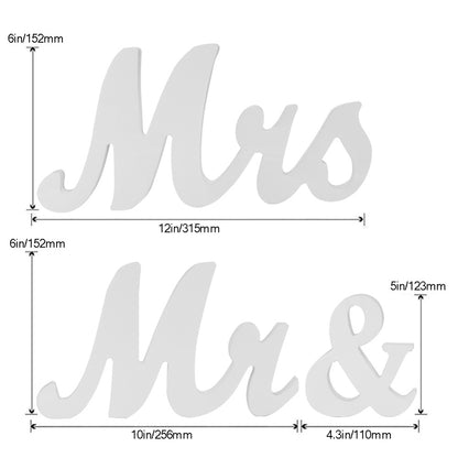 ELECTROPRIME Wooden Mr and Mrs Sign Wedding Decoration(JM00801)